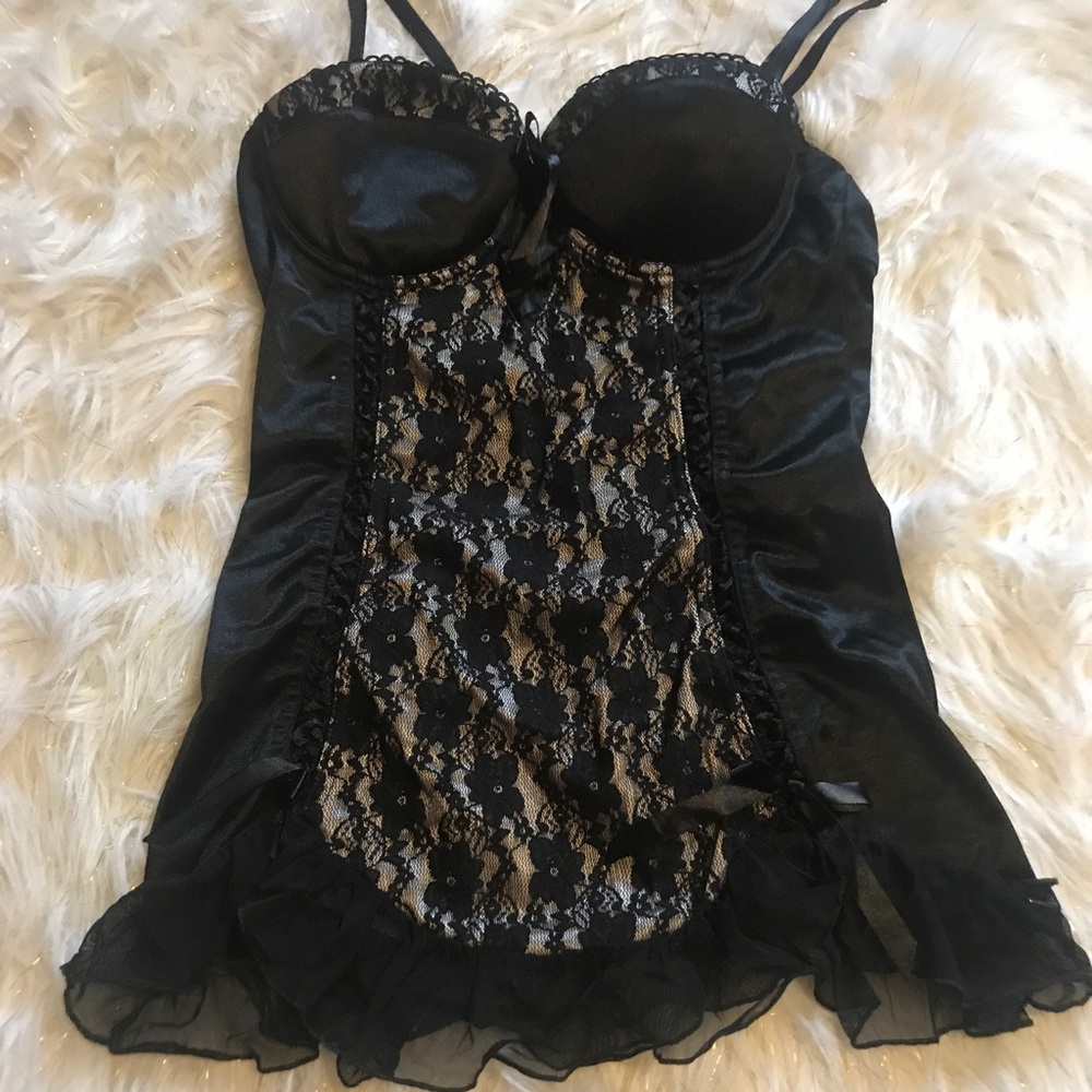 Black lace lingerie